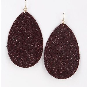 Faux leather earrings